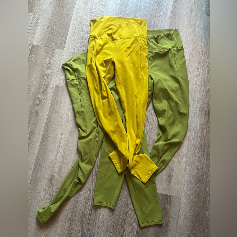 Calia Lot of 3 Leggings Grern and Lime Like Women’s Size Large